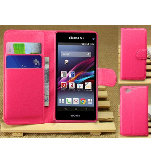 Sony Xperia Z1 compact case wallet leather case