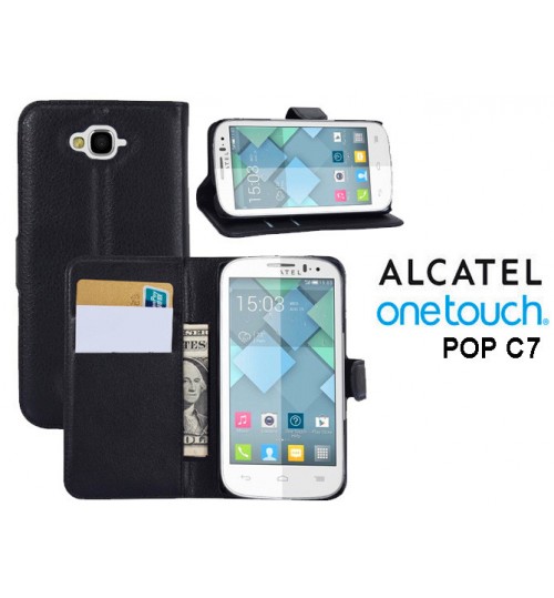 Alcatel OneTouch POP C7 case wallet leather case