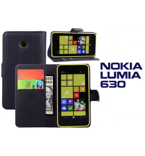 Nokia Lumia 630 635 case wallet leather case+Pen