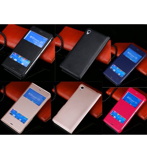 Sony Xperia Z3 case Leather Flip window case