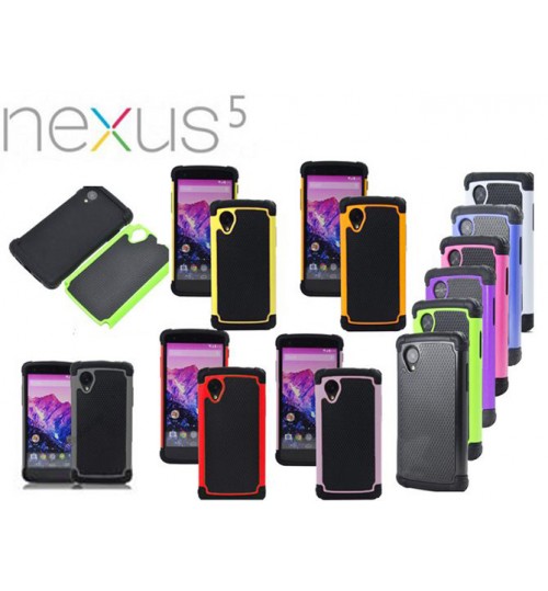 nexus 5 three-piece heavy duty impact proof case