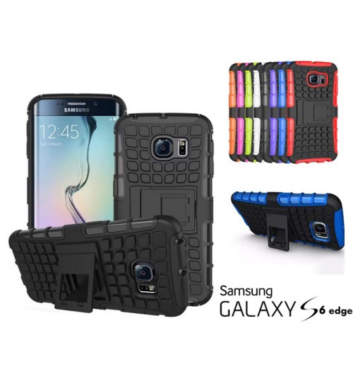 Galaxy S6 edge Case Heavy Duty Hybrid Kickstand