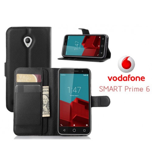 Vodafone Smart Prime 6 case wallet leather case+Pen