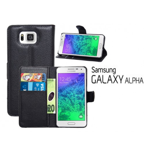 Samsung Galaxy Alpha G850 case wallet leather case