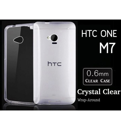 HTC ONE M7 case clear gel Ultra Thin