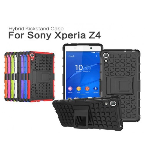 Sony Xperia Z4 Case Heavy Duty Hybrid Kickstand