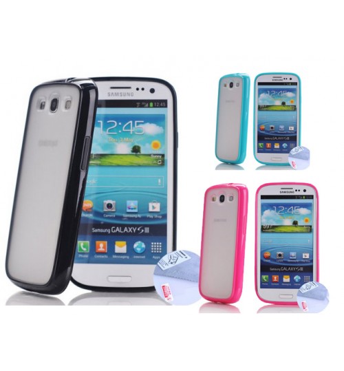 Samsung Galaxy S3 9300 case bumper w frosted back