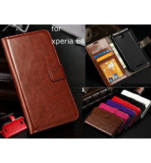 Sony Xperia E4 vintage fine leather case+ Pen