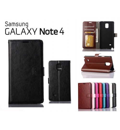 Samsung Note 4 vintage fine leather case +SP