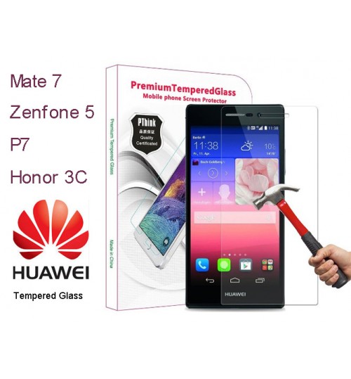 Huawei Mate 7 Tempered Glass Protector P7 P6 Honor 3C Tempered Glass Protector