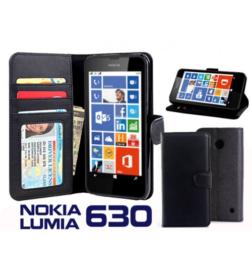 Microsoft Nokia 630 Case wallet leather  ID window