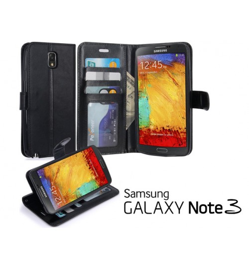 Galaxy Note 3 Case wallet leather  ID window