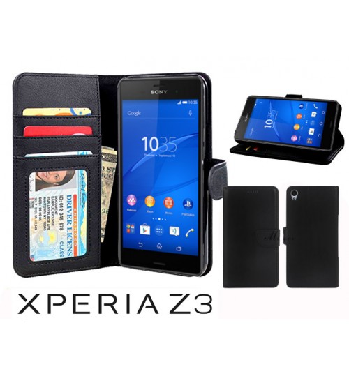 Sony Xperia Z3 Case wallet leather  ID window
