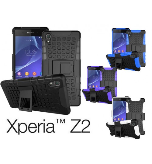 Sony Xperia Z2 Case Heavy Duty Hybrid Kickstand