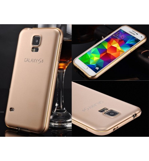 Galaxy S5 Slim Metal bumper w back case+Pen