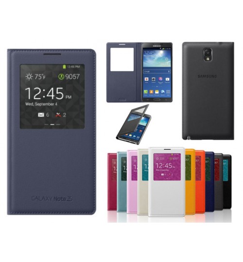 Galaxy Note 3 case Smart Leather Flip window case