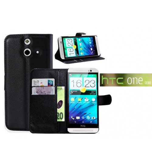 HTC One E8 Case Wallet leather cover