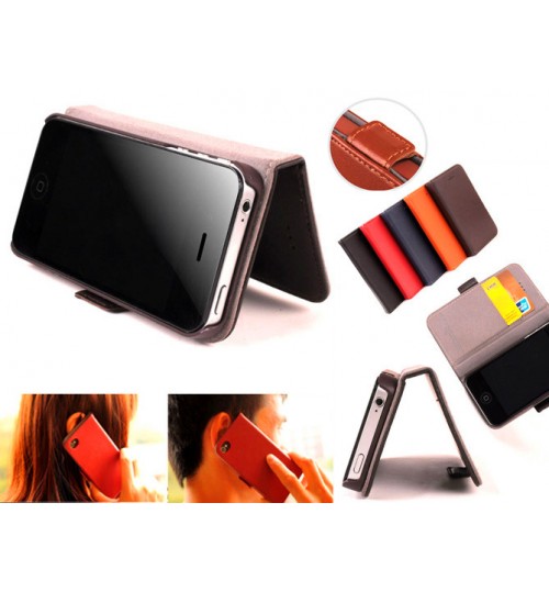 iPhone 5c case PU wallet leather case+SP+PEN