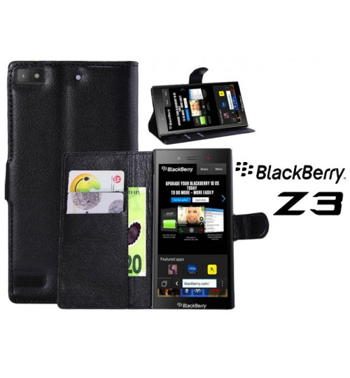 Blackberry Z3 Wallet Leather Case Cover