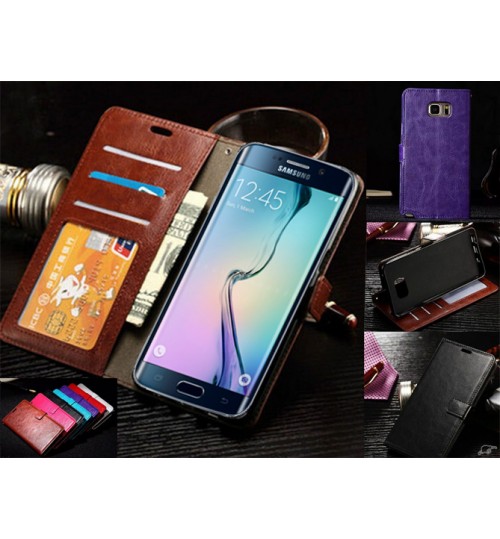 Galaxy S6 edge Plus vintage leather ID wallet Multi-card slots case