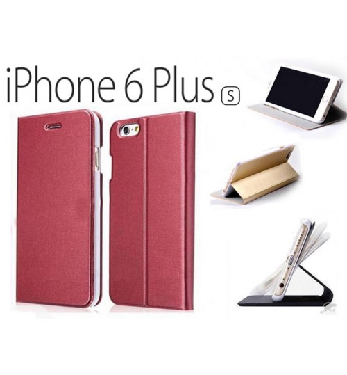 Iphone 6 6s Plus case wallet Leather brushed metal