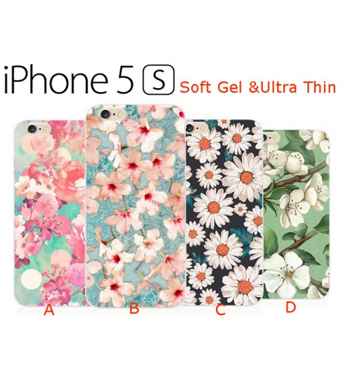 iPhone 5 5s Case Soft Gel Ultra Thin Cover +SP