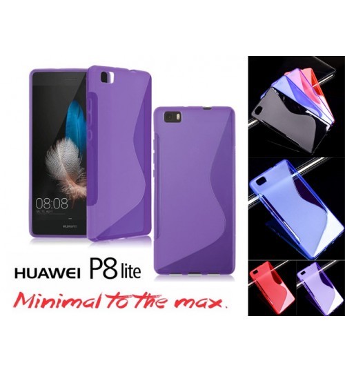 Huawei P8 Lite case TPU gel cover S line+Pen