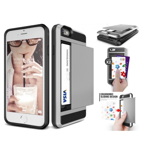 iPhone 4 4S impact proof hybrid case card holder