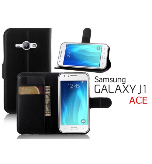 Samsung Galaxy J1 ACE case wallet leather+Pen