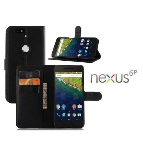 Google Nexus 6P case wallet leather+Combo