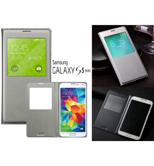 Galaxy S5 Mini case smart flip window case+combo