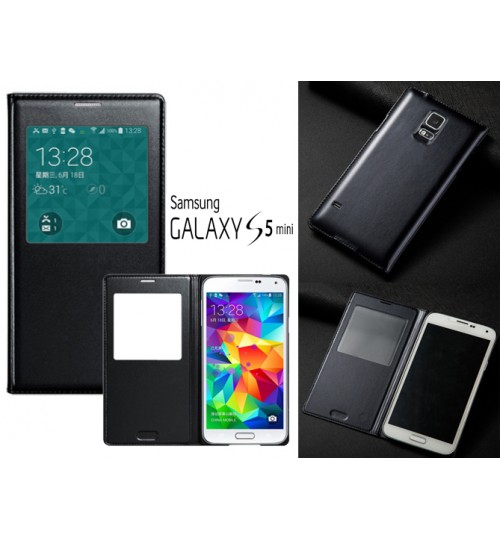 Galaxy S5 Mini case smart flip window case+combo