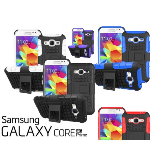 Galaxy Core Prime Case heavy Duty KickStand case