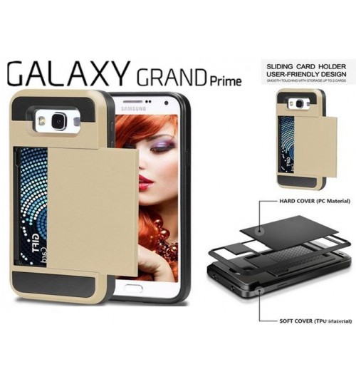 Samsung Galaxy J2 Prime impact proof hybrid case card holder