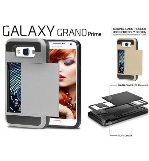 Samsung Galaxy J2 Prime impact proof hybrid case card holder