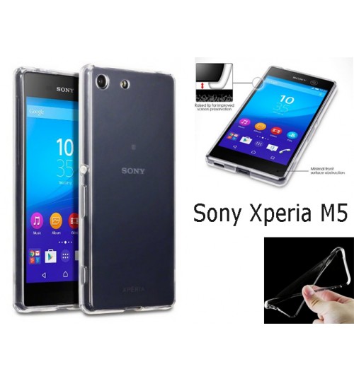 Sony Xperia M5 case clear gel TPU  Ultra Thin