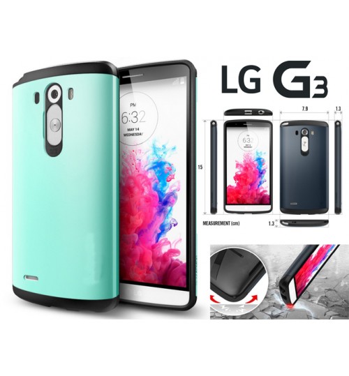 LG G3 heavy duty impact proof hybrid case cover