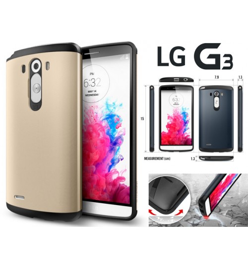 LG G3 heavy duty impact proof hybrid case cover