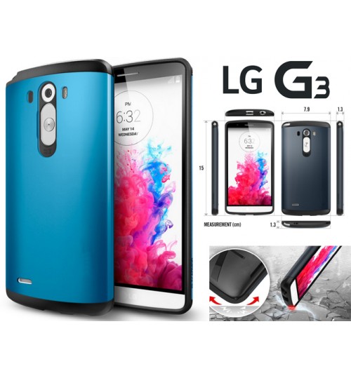 LG G3 heavy duty impact proof hybrid case cover