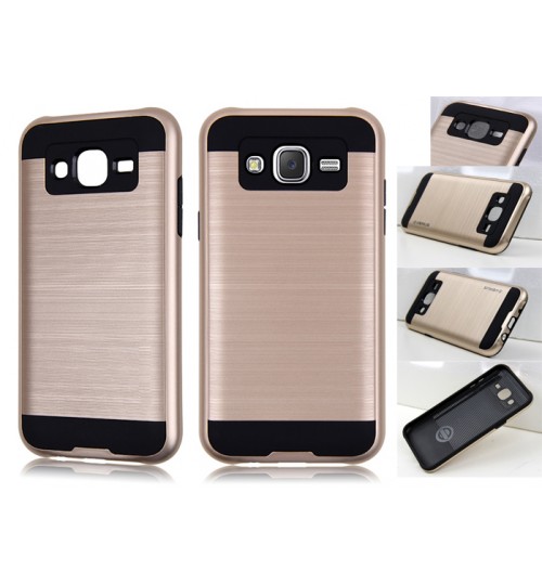 Galaxy J7 Impact Proof Brushed Metal Case