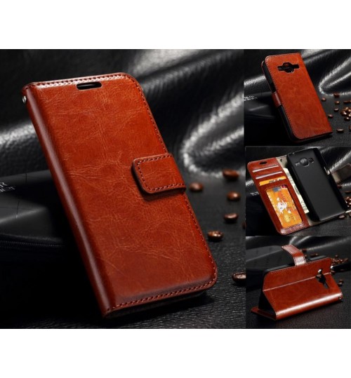 Samsung Galaxy J2 Prime case fine leather wallet case+Combo