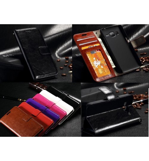 Galaxy J2 vintage fine leather wallet case+Combo