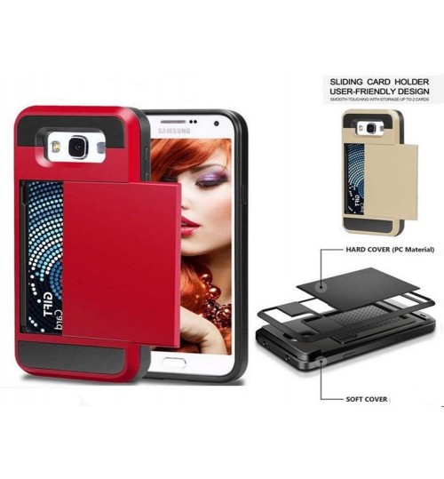 Galaxy J7 impact proof hybrid case card holder