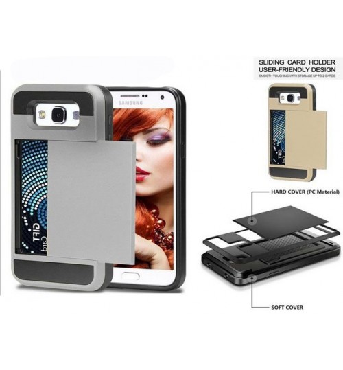 Galaxy J7 impact proof hybrid case card holder