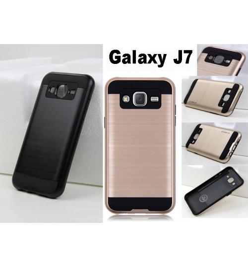 Galaxy J7 Impact Proof Brushed Metal Case