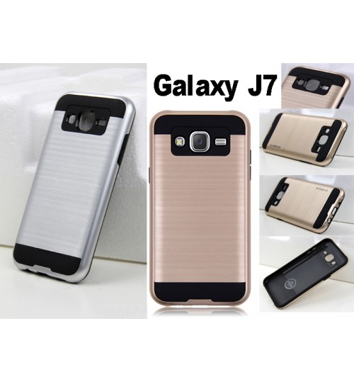 Galaxy J7 Impact Proof Brushed Metal Case