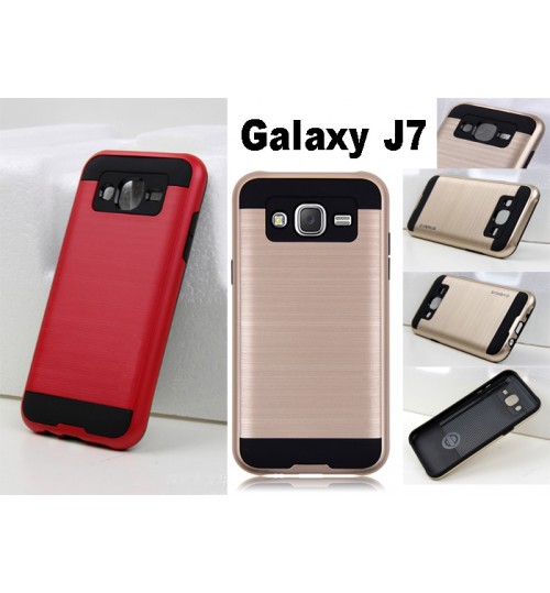 Galaxy J7 Impact Proof Brushed Metal Case