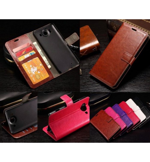 Lumia 950 vintage fine leather wallet case+Pen