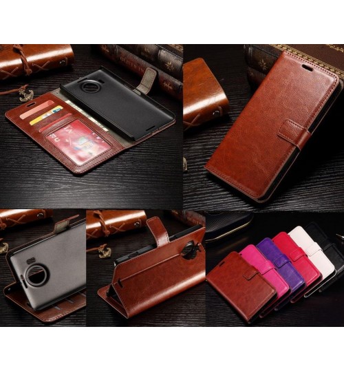 Lumia 950XL vintage fine leather wallet case+Pen