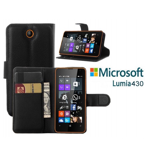 Microsoft Lumia 430 Wallet Leather Case Nokia